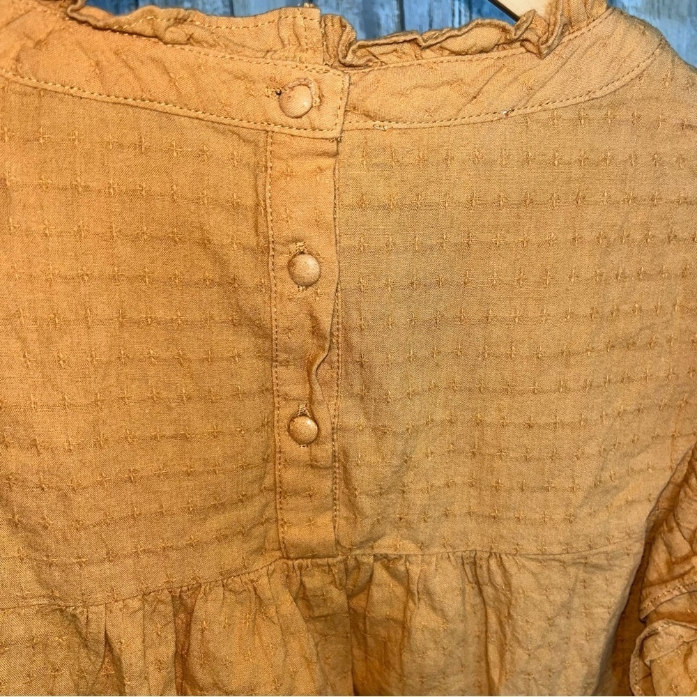 Entro Orange/Brown Cap Sleeve Blouse - Picture 4 of 5